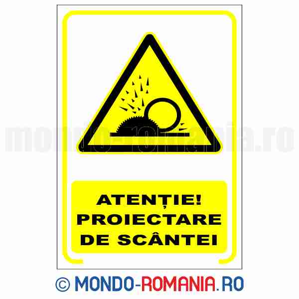ATENTIE! PROIECTARE DE SCANTEI - indicator de securitate de avertizare pentru protectia muncii